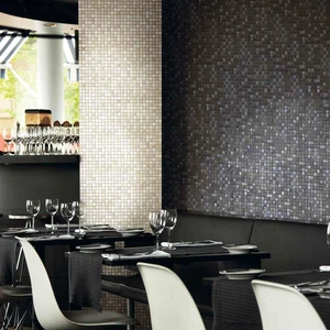 Image 2 of NatureBlends Shiny Upsala Black 13" x 13" NB2002326 Centura Square Mosaic Tiles sold at Floors & Baths Pro's