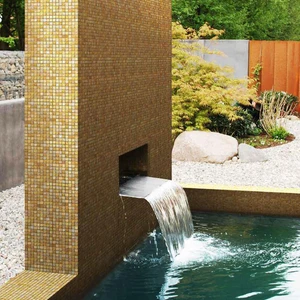 Image 2 of Glamour Gold 13" x 13" GG2002214 Centura Square Mosaic Tiles sold at Floors & Baths Pro's