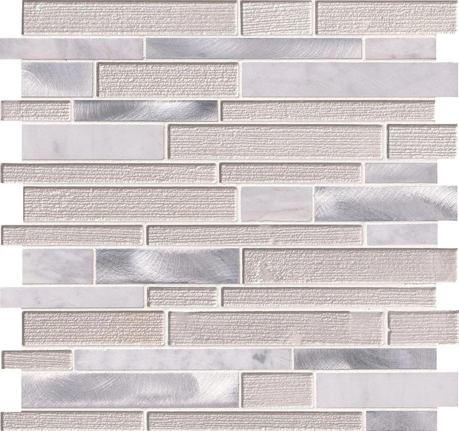 White Wave White-Warm Multi Finish 12" x 12" SMOT-SGLSMTIL-WHTWA4MM MSI Surfaces Rectangle Mosaic Tiles
