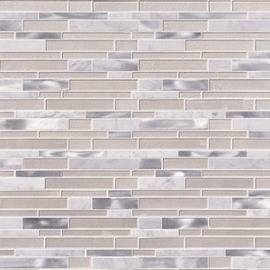 Image 4 of White Wave White-Warm Multi Finish 12" x 12" SMOT-SGLSMTIL-WHTWA4MM MSI Surfaces Rectangle Mosaic Tiles sold at Floors & Baths Pro's