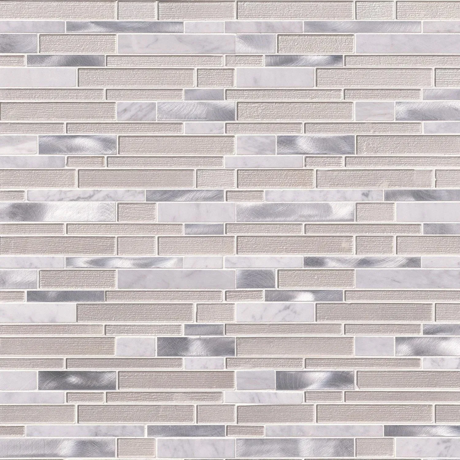 White Wave White-Warm Multi Finish 12" x 12" SMOT-SGLSMTIL-WHTWA4MM MSI Surfaces Rectangle Mosaic Tiles