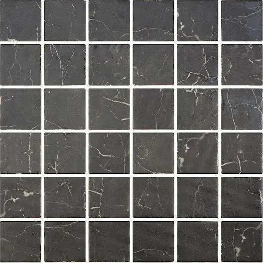 Penta Nero Calatoraro Matte 12" x 12" PENECAM Centura Square Mosaic Tiles