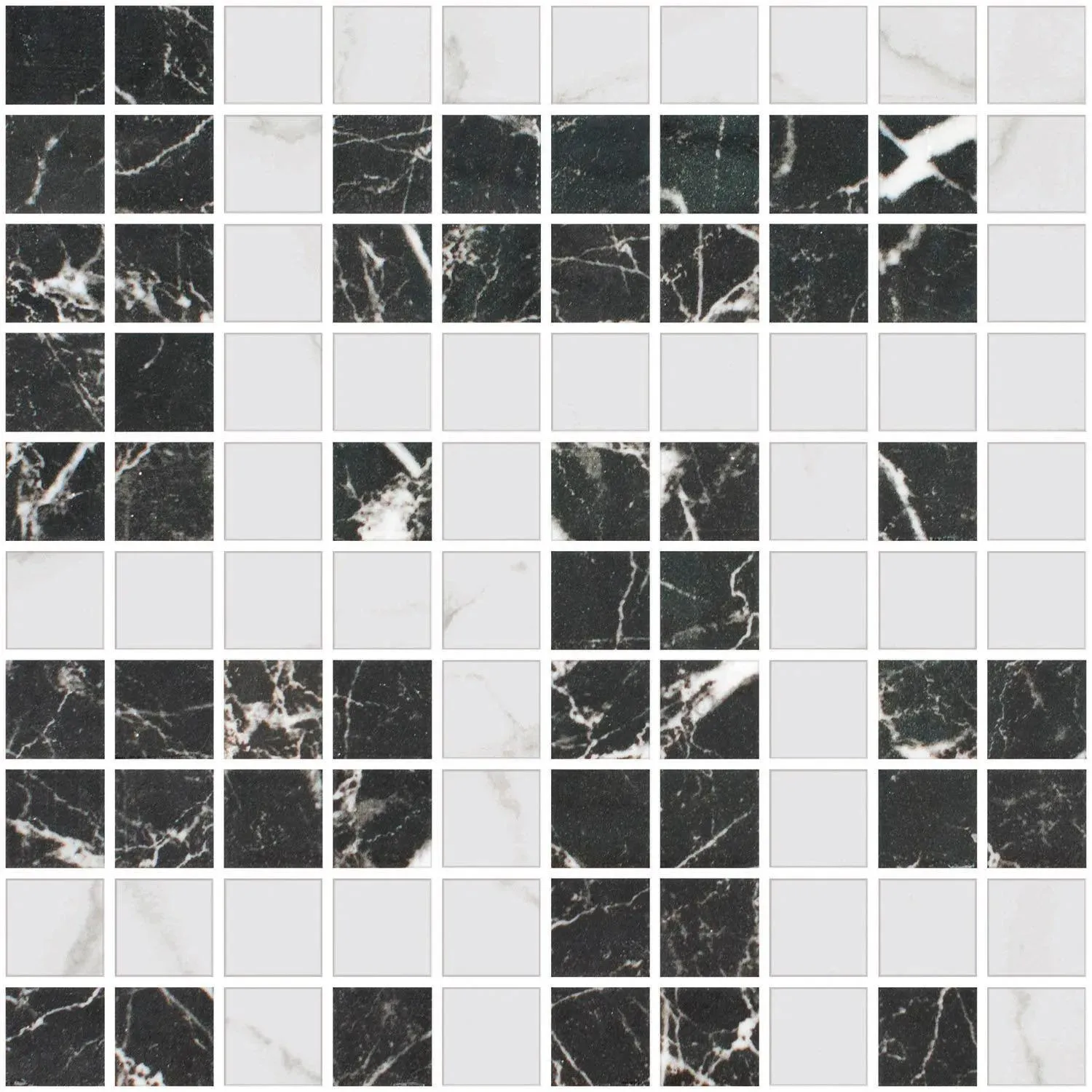 Square Glossy Pattern 1 10" x 10" GE2003357 Centura Square Mosaic Tiles