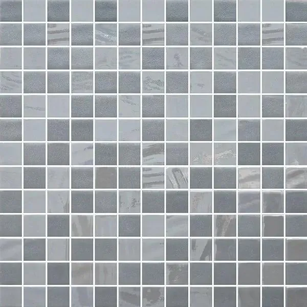 Opalo Stone Gris Square Glossy 12" x 12" OPSTGRMON Centura Square Mosaic Tiles
