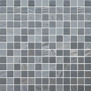 Image 2 of Opalo Stone Gris Square Glossy 12" x 12" OPSTGRMON Centura Square Mosaic Tiles sold at Floors & Baths Pro's