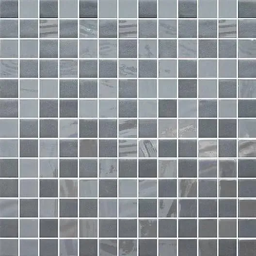 Opalo Stone Gris Square Glossy 12" x 12" OPSTGRMON Centura Square Mosaic Tiles