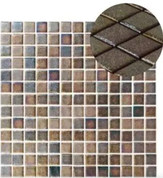 GlamGlass Shiny Marron 13" x 13" GG2001344 Centura Square Mosaic Tiles