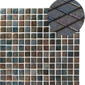  Design Positive GlamGlass Shiny Negro 13" x 13" GG2001339 Centura Square Mosaic Tiles 