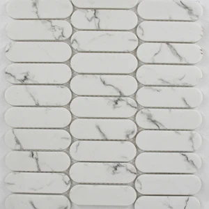  Moda Moda Statuario Matte 12" x 12" MODSTACAPSMOS0104M Italbec Italbec Circle Mosaic Tiles 