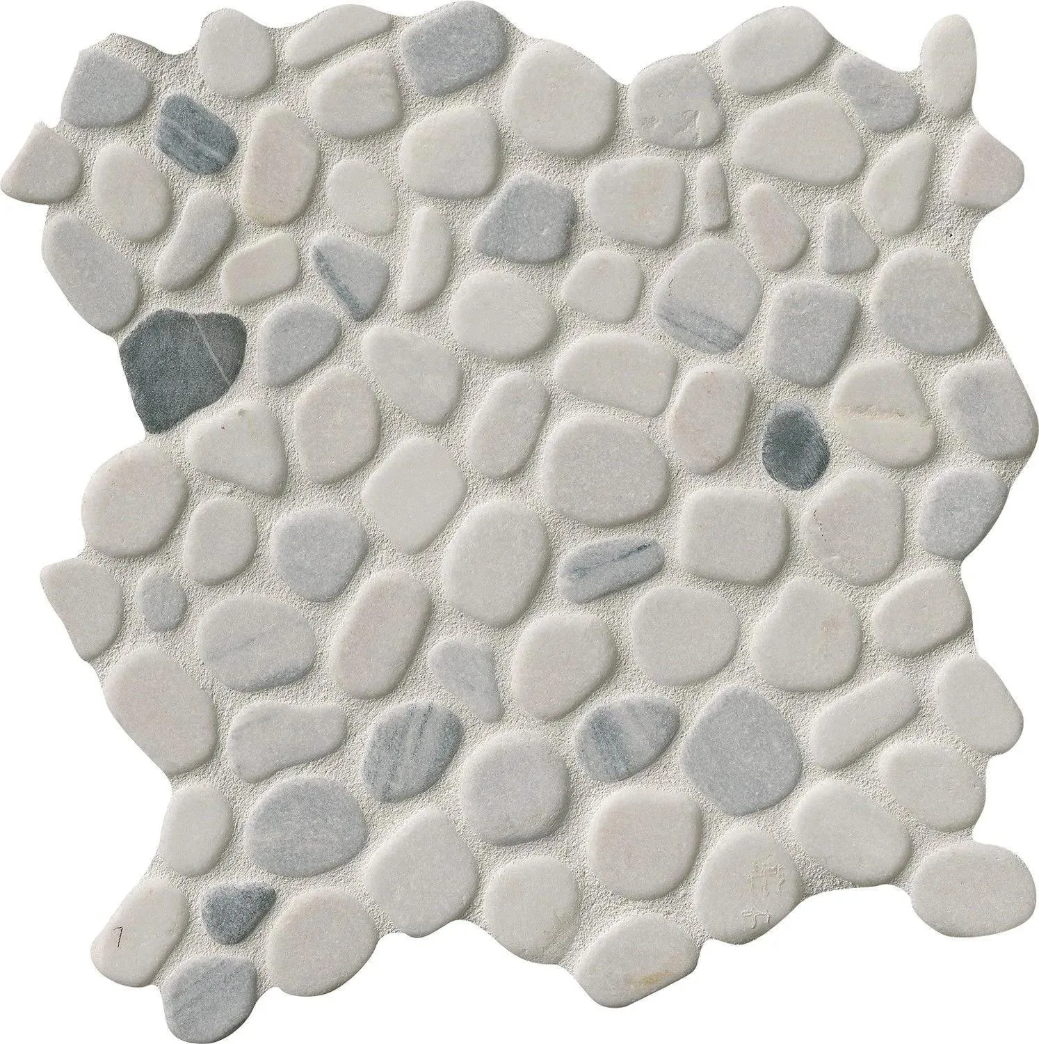 Black and White-Cool Tumbled 12" x 12" THDW1-SH-PEB MSI Surfaces Square Mosaic Tiles