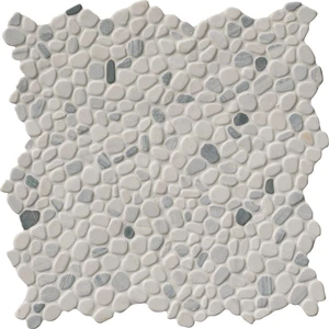 Image 4 of Black and White-Cool Tumbled 12" x 12" THDW1-SH-PEB MSI Surfaces Square Mosaic Tiles sold at Floors & Baths Pro's