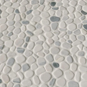 Image 5 of Black and White-Cool Tumbled 12" x 12" THDW1-SH-PEB MSI Surfaces Square Mosaic Tiles sold at Floors & Baths Pro's