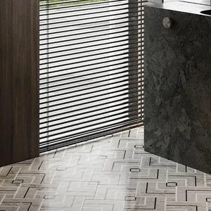 Image 2 of La Marca Paradiso Argento Honed 8" x 8" 4501-0403-0 Anatolia Square Mosaic Tiles sold at Floors & Baths Pro's