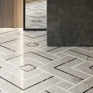Image 3 of La Marca Paradiso Argento Honed 8" x 8" 4501-0403-0 Anatolia Square Mosaic Tiles sold at Floors & Baths Pro's