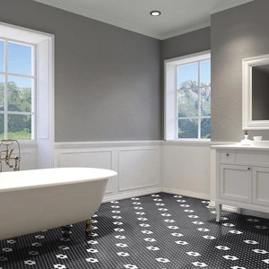 Image 2 of Hex Pattern 2 Matte 12" x 12" GE2003363 Centura Hexagon Mosaic Tiles sold at Floors & Baths Pro's