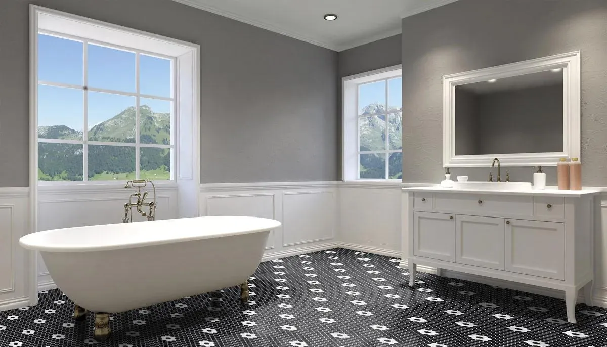 Hex Pattern 2 Matte 12" x 12" GE2003363 Centura Hexagon Mosaic Tiles