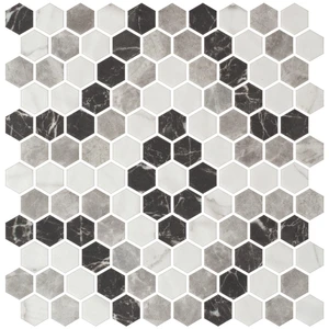  Hex Hex Pattern 4 Matte 12" x 12" GE2003365 Centura Hexagon Mosaic Tiles 