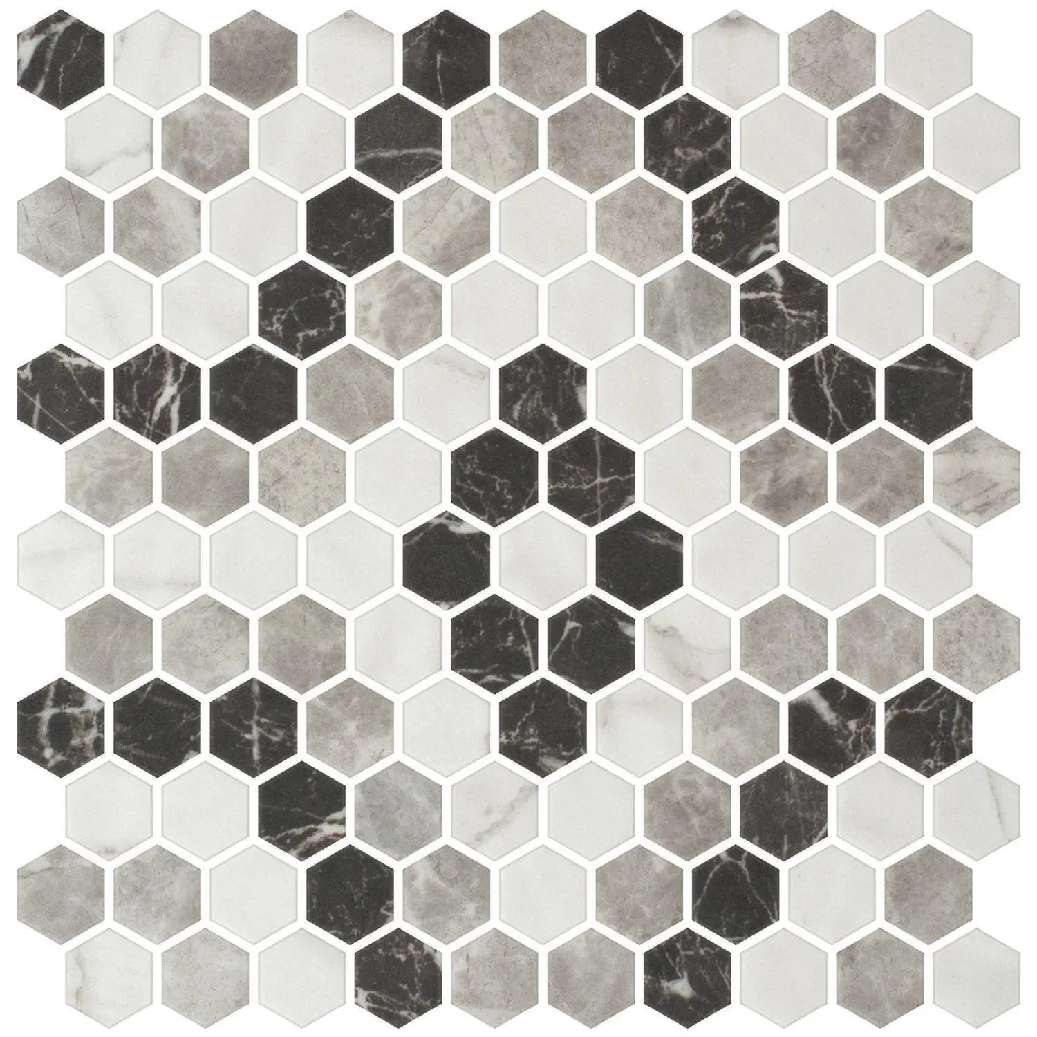 Hex Pattern 4 Matte 12" x 12" GE2003365 Centura Hexagon Mosaic Tiles