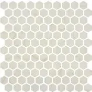 Hex Ecostones Bone 11-13/32" x 11-27/32" ESTVEBOMHEX Centura Hexagon Mosaic Tiles