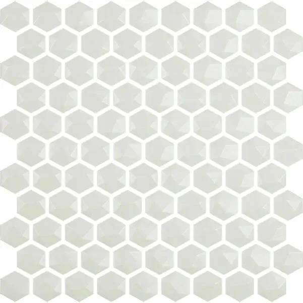 Edna Hexagon Vanilla Matte 12" x 12" HEX904D Centura Hexagon Mosaic Tiles