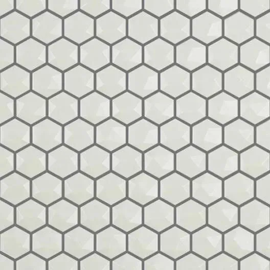 Edna Hexagon Vanilla Matte 12" x 12" HEX904D Centura Hexagon Mosaic Tiles