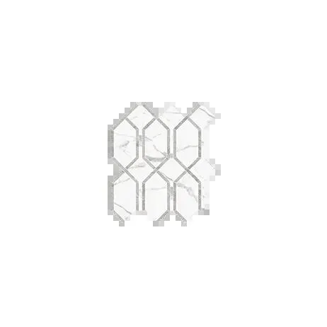 La Marca Statuario Nuovo Polished 12" x 13" 4501-0410-0 Anatolia Hexagon Mosaic Tiles