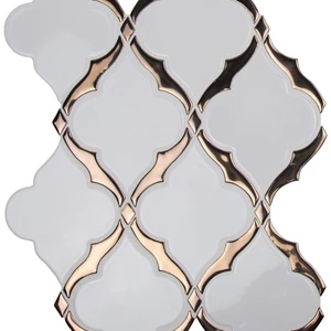  10" X 10", 41" Victorian Light Arabesque Glossy 10-19/32" x 14-1/8" SMOT-PT-VICLTARAB8MM MSI Surfaces Other Mosaic Tiles 