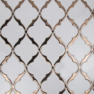 Image 2 of Victorian Light Arabesque Glossy 10-19/32" x 14-1/8" SMOT-PT-VICLTARAB8MM MSI Surfaces Other Mosaic Tiles sold at Floors & Baths Pro's