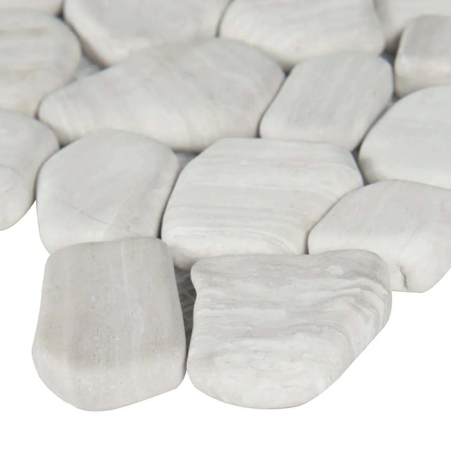 White Oak Gray-Light Tumbled 11-1/2" x 12" SMOT-PEB-WHTOAK MSI Surfaces Square Mosaic Tiles