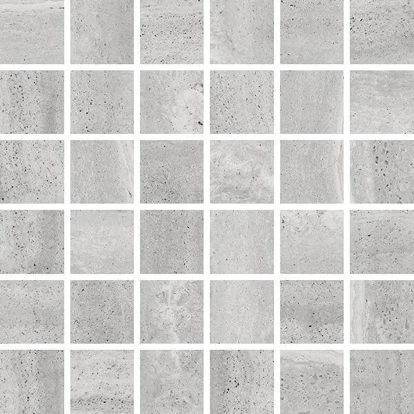 Reverso Silver Natural 12" x 12" RV6MS5RN Centura Square Mosaic Tiles