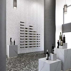 Image 2 of Hex XL Ecostones Matte Venato White 11-1/4" x 11-3/16" 2004575 Centura Hexagon Mosaic Tiles sold at Floors & Baths Pro's