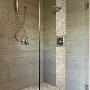 Image 2 of Mix River Multicolor Natural 12" x 12" SMOT-PEB-MIXRVR MSI Surfaces Square Mosaic Tiles sold at Floors & Baths Pro's