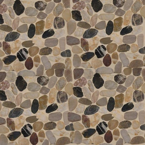 Image 4 of Mix River Multicolor Natural 12" x 12" SMOT-PEB-MIXRVR MSI Surfaces Square Mosaic Tiles sold at Floors & Baths Pro's