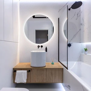 Image 2 of Hex XL NatureGlass Matte White 12" x 12" NAGLWHHEX Centura Hexagon Mosaic Tiles sold at Floors & Baths Pro's