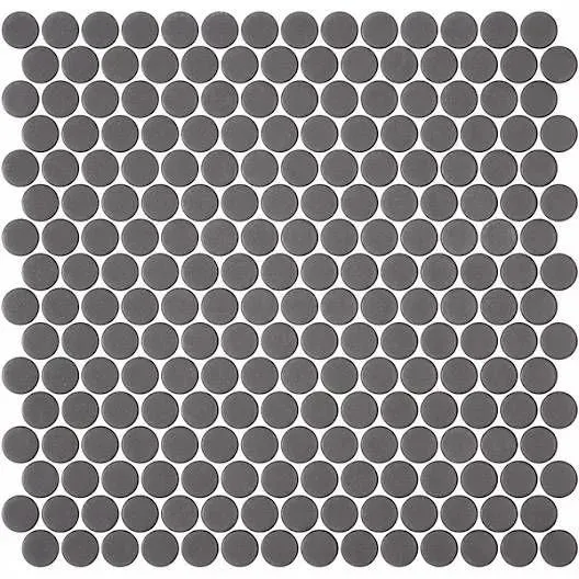 Penny Natureglass Matte Dark Grey 11" x 11" PE2005001 Centura Circle Mosaic Tiles