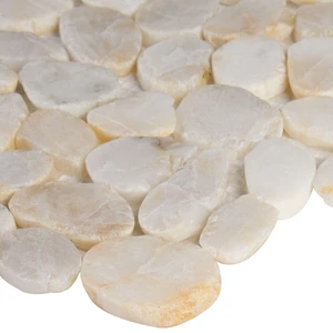 Image 3 of Dorado River White-Warm Tumbled 12" x 12" SMOT-PEB-DORADO MSI Surfaces Square Mosaic Tiles sold at Floors & Baths Pro's