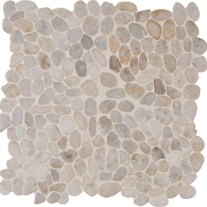 Image 4 of Dorado River White-Warm Tumbled 12" x 12" SMOT-PEB-DORADO MSI Surfaces Square Mosaic Tiles sold at Floors & Baths Pro's