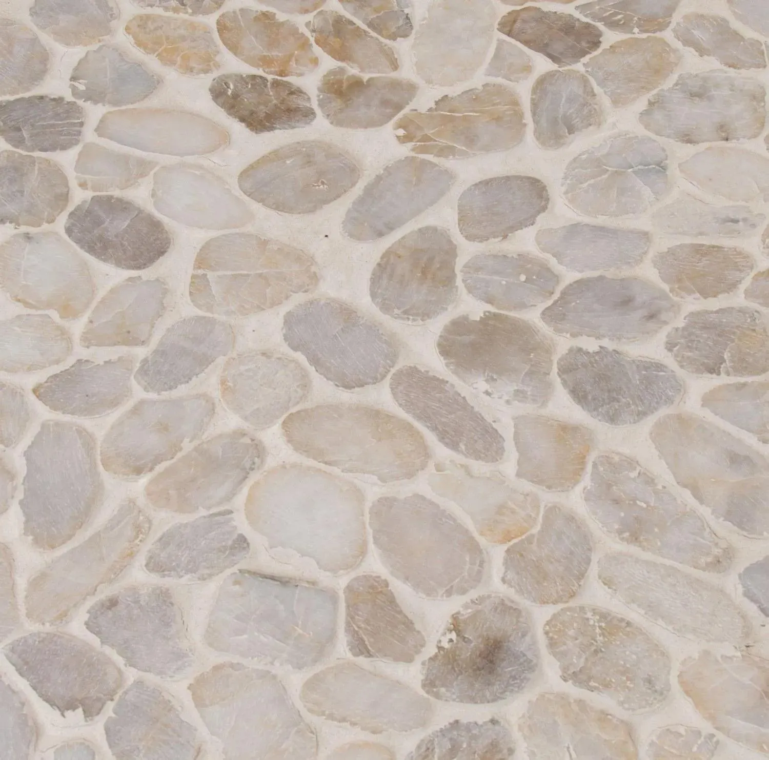 Dorado River White-Warm Tumbled 12" x 12" SMOT-PEB-DORADO MSI Surfaces Square Mosaic Tiles
