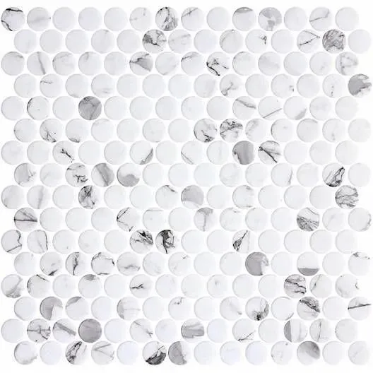 Penny Ecostone Matte Fosco 11" x 11" PE2005019 Centura Circle Mosaic Tiles