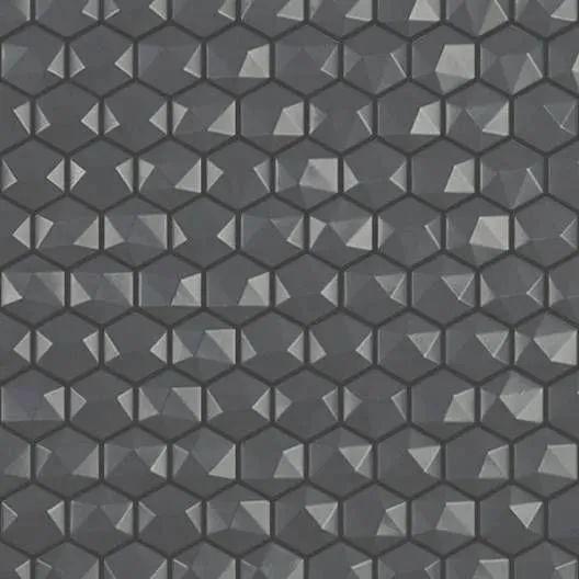 Edna Hexagon Grey Matte 12" x 12" HEX908D Centura Hexagon Mosaic Tiles