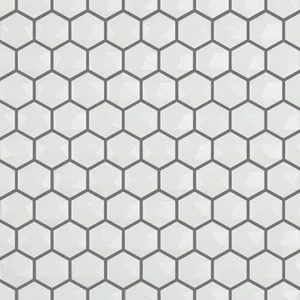Image 2 of Edna Hexagon White Glossy 12" x 12" HEX350D Centura Hexagon Mosaic Tiles sold at Floors & Baths Pro's