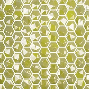 Image 2 of Edna Hexagon Pistachio Glossy 12" x 12" HEX363D Centura Hexagon Mosaic Tiles sold at Floors & Baths Pro's