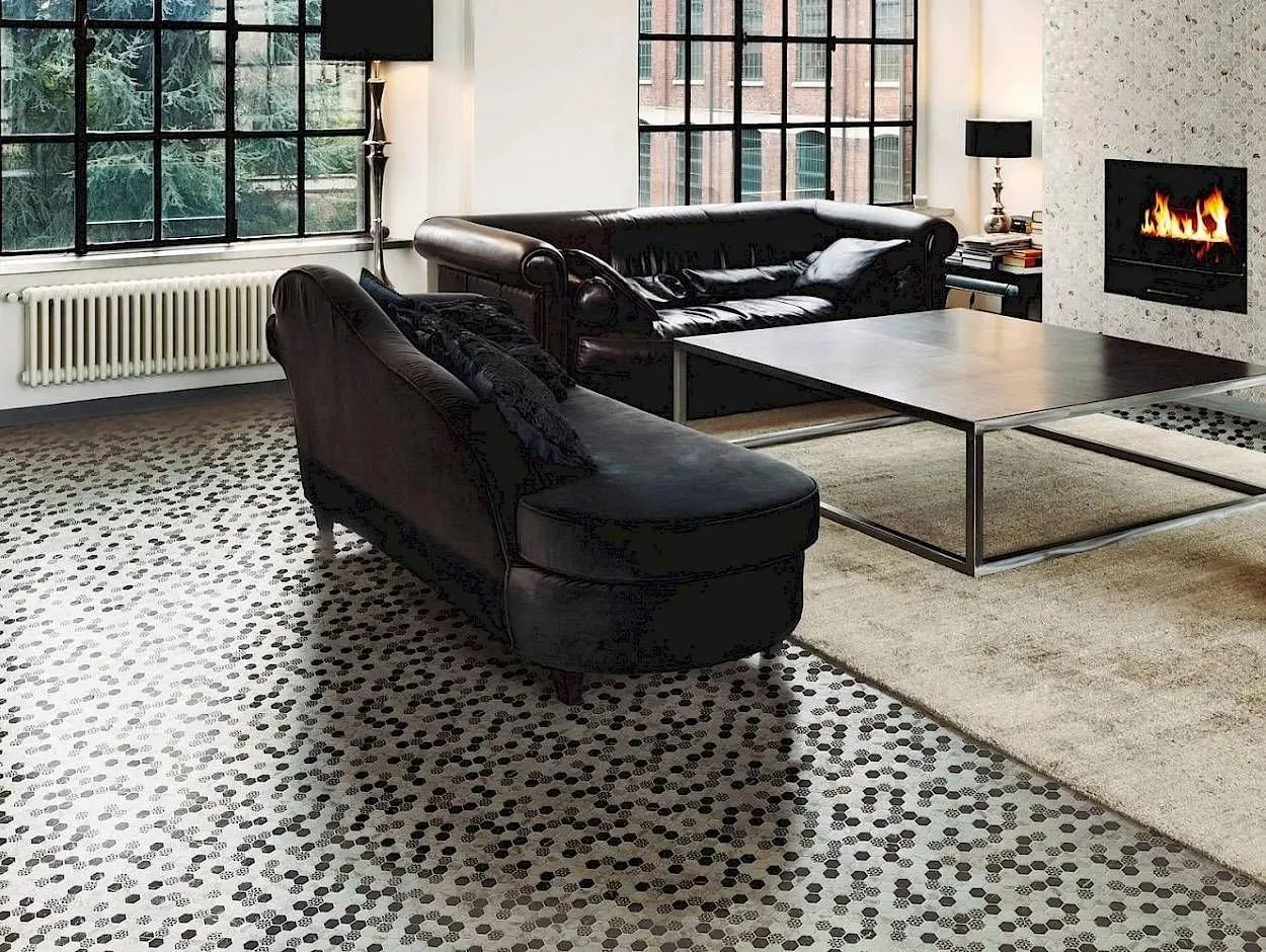 Hex Vintage Gilda Matte 12" x 12" VINGIMAHEX Centura Hexagon Mosaic Tiles