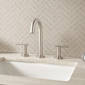 Image 2 of Portico Pearl Beige Glossy 11-1/2" x 12-1/2" SMOT-PT-PORPEA-HB MSI Surfaces Rectangle Mosaic Tiles sold at Floors & Baths Pro's