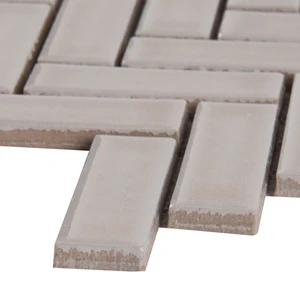 Image 3 of Portico Pearl Beige Glossy 11-1/2" x 12-1/2" SMOT-PT-PORPEA-HB MSI Surfaces Rectangle Mosaic Tiles sold at Floors & Baths Pro's