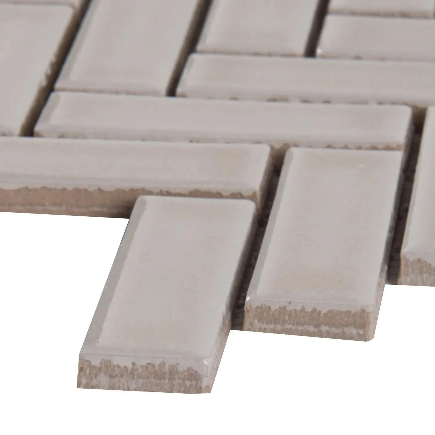 Portico Pearl Beige Glossy 11-1/2" x 12-1/2" SMOT-PT-PORPEA-HB MSI Surfaces Rectangle Mosaic Tiles