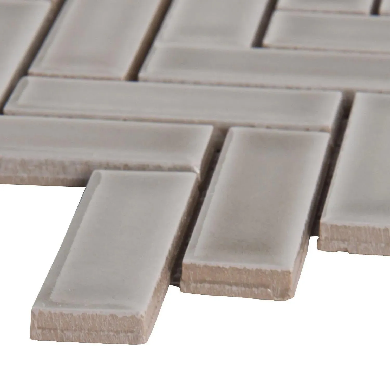 Dove Gray-Light Glossy 11-1/2" x 12-1/2" SMOT-PT-DG-HB MSI Surfaces Rectangle Mosaic Tiles