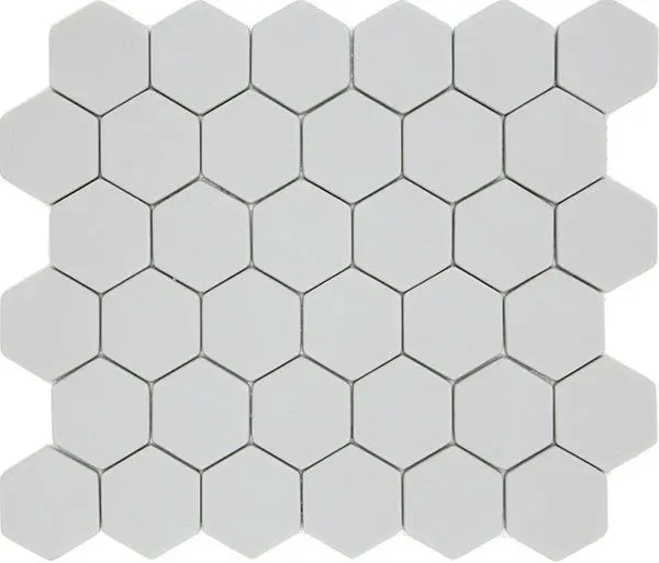 Pan Dan Salt Matte 11" x 12" ESSALT48 Centura Hexagon Mosaic Tiles