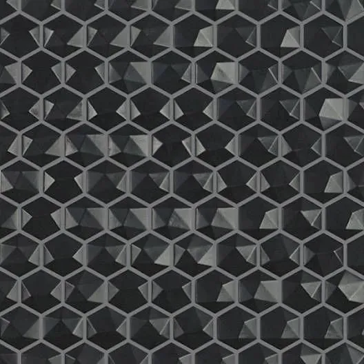 Edna Hexagon Anthracite Matte 12" x 12" HEX903D Centura Hexagon Mosaic Tiles