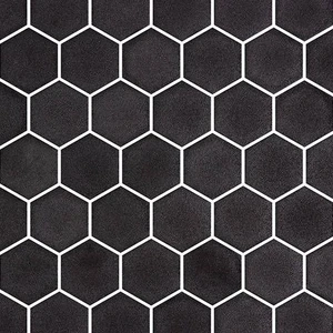 Image 2 of Stoneglass Hex Opalo Black Matte 12" x 12" STOPBLHEX Centura Hexagon Mosaic Tiles sold at Floors & Baths Pro's